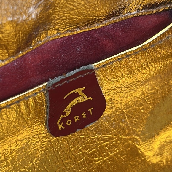 KORET Woven Golden and Silver Metallic Top Handle Handbag Vintage 60’s - Picture 8 of 15